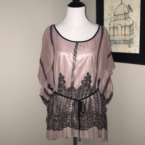 ❎DONATED❎ Rue21 Pleated Lacy Printed Tunic - Picture 3 of 7